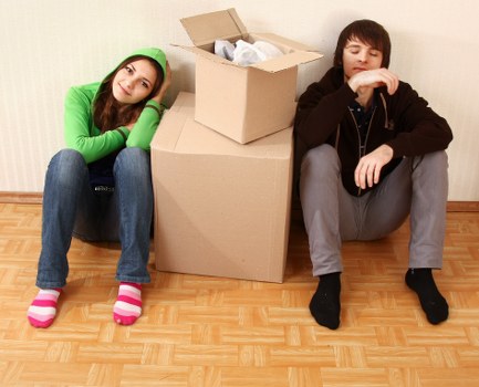 Careful loading of belongings during Acton removals