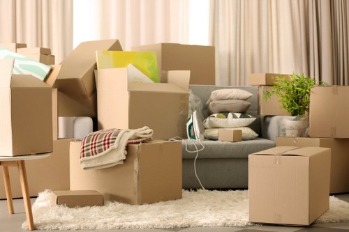 Packing and labelling office equipment for relocation
