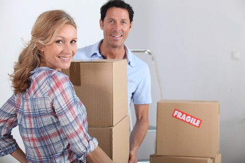 Organized packing and storage unit setup in Acton